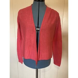 J Jill Cardigan Sweater Watermelon Linen Blend Womens Size XS
